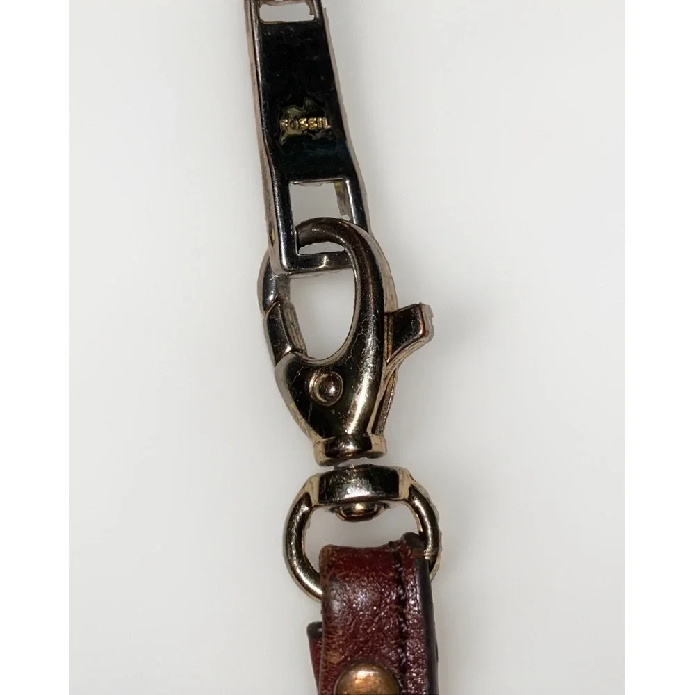 Fossil Tara Wine Burgundy Red Clutch Zip Around Wallet